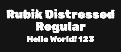 Rubik-Distressed-Regular 的真实字样